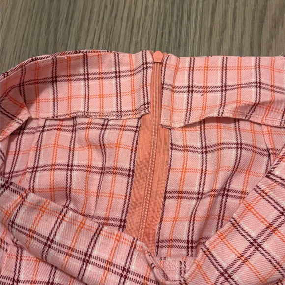 Plaid Pink Mini Skirt - Picture 3 of 4